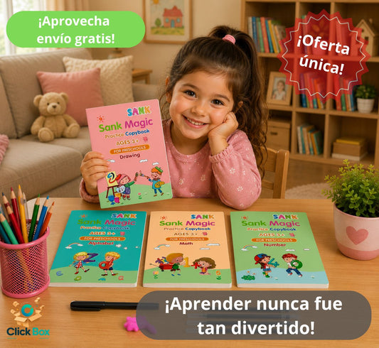 Set cuaderno magic caligrafia montessori
