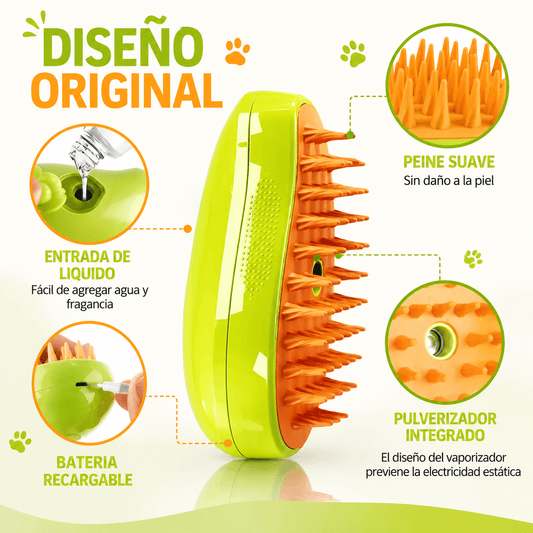 Cepillo a vapor para mascotas